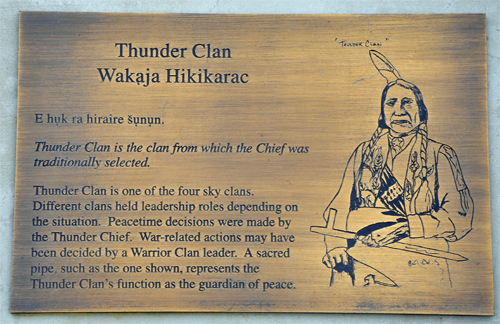 sign about the Thunder Clan of Winnebago Indians