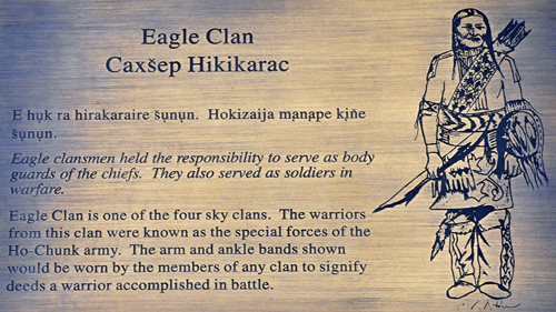 sign about the Eagle Clan of Winnebago Indians