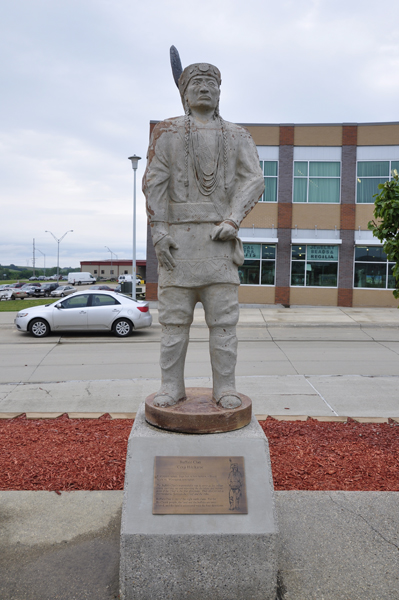 Buffalo Clan Indian statue in NE