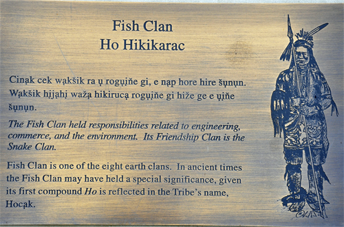 sign about the Fish Clan of Winnebago Indians