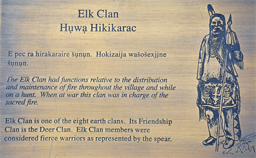 sign about the Elk Clan of Winnebago Indians