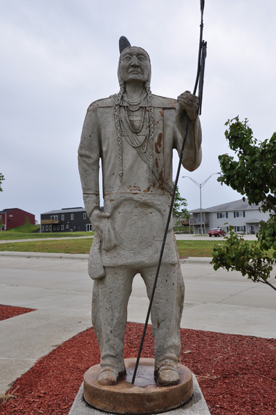 Elk Clan Indian statue