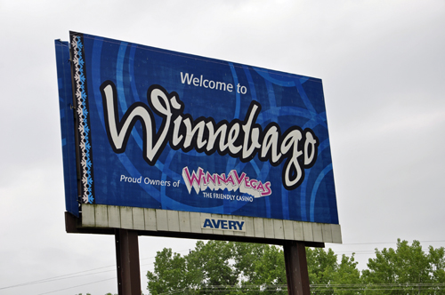 sign: Welcome to Winnebago, Nebraska