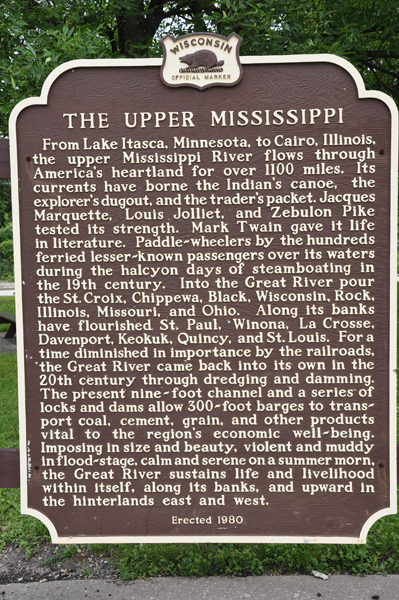 sign about The Upper Mississippi River