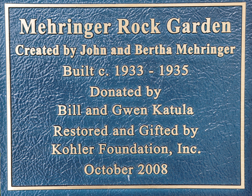 sign - Mehringer Rock Garden
