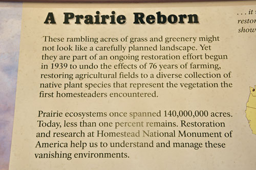 sign about a prairie reborn