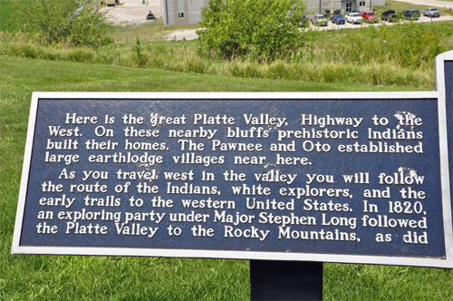 Section 1 of a Historical Marker about the Great Platte Valley
