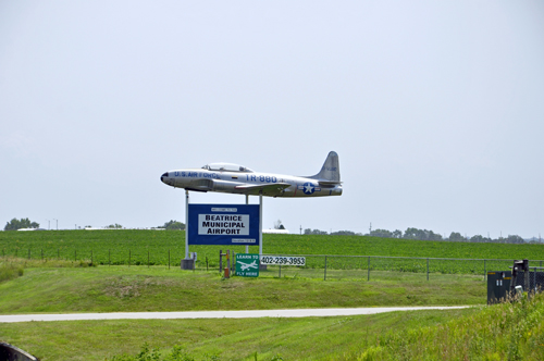 sign for Beatrice Municipal Airport