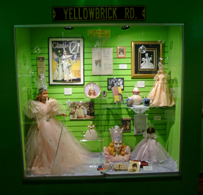 display case about Glinda the good witch