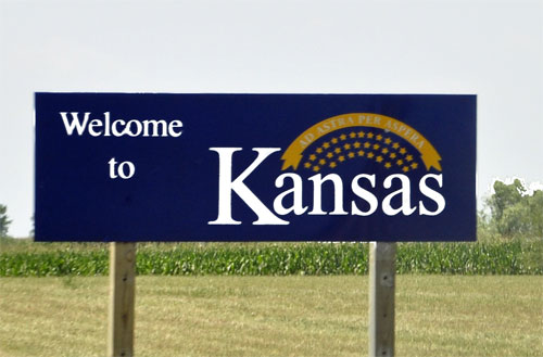 sign: Welcome To Kansas