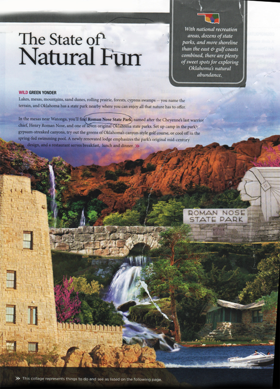 brochure ad for Roman Nose State Park