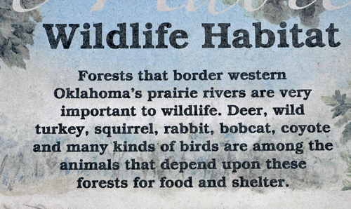 sign about the wildlife habitat at Boiling Springs State Park