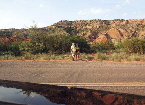 The Two RV Gypsies at Palo Duro Canyon in Texas