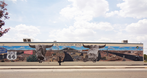 The Legendary Road mural on route 66 