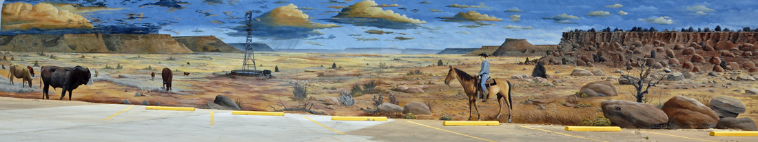 Ranch Scene mural