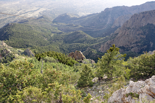 south view of Sandia Peak