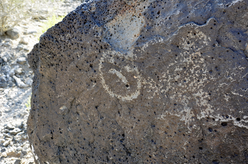 Petroglyph on a boulder