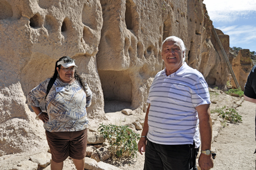 Lee Duquette and Judith, the Native American tour guide