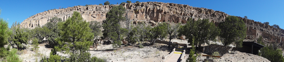 panorama of the Puye Cliff Dwellings