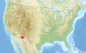 map of USA showing location of Chiricahua National Monument