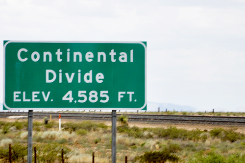 sign: Continental Divide