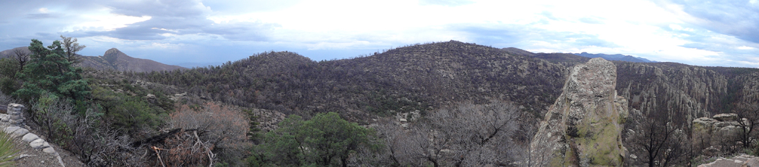 panorama of Chiricahua Mountains Wilderness