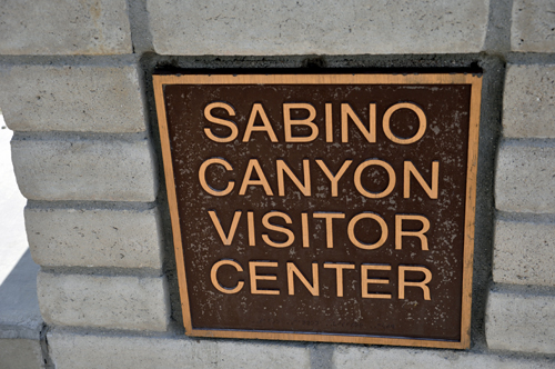 sign: Sabino Canyon Visitor Center