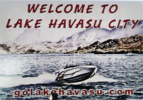 sign: Welcome to Lake Havasu City