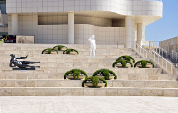 the entry building at Getty Center