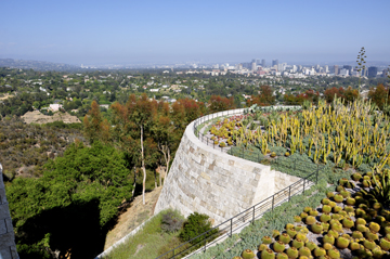 A Cactus Garden is perched on the south of the Getty Center