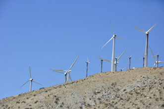 lots of windmills in southern California