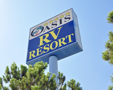 sign: Oasis RV Resort