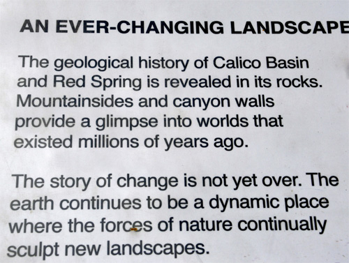 sign about the ever changing landscape