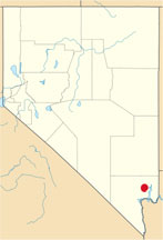 map showing location of the two RV Gypsies at the Valley of Fire State Park