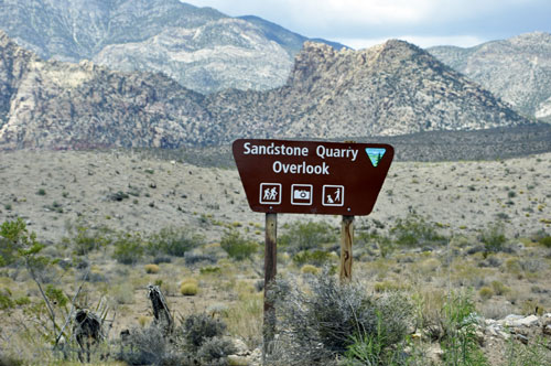 sign: Sandstone Quarry Overlook