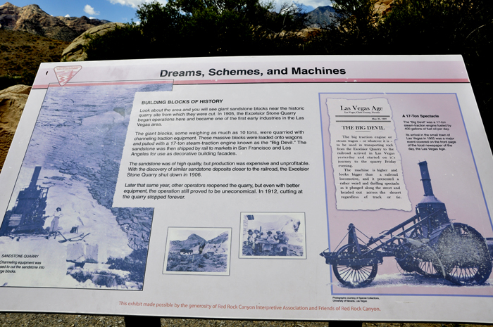 sign about dreams, schemes and machines and the quarry