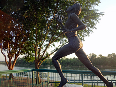 statue of Wilma Rudolph in Clarksville, Tennessee