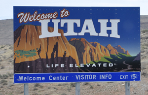 welcome to Utah sign