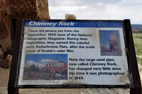 sign about Chimney Rock