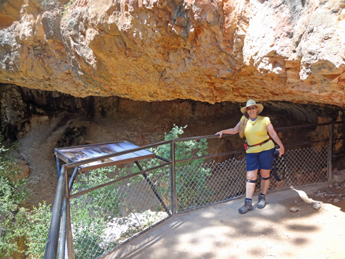 Karen Duquette at Mossy Cave