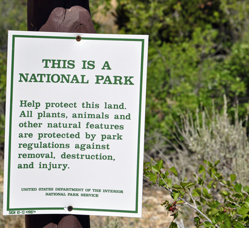 sign: This is a National Park