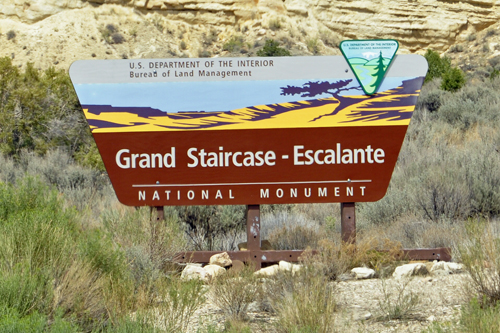 sign; Grand Staircase-Escalante National Monument