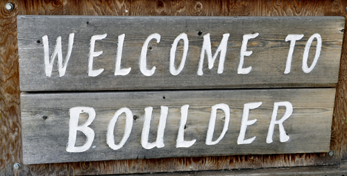 sign: Welcome to Boulder 