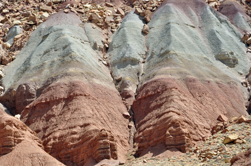 close up of layers in a formation at Capitol Reef National Park