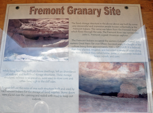 sign about the Fremont Granary Site