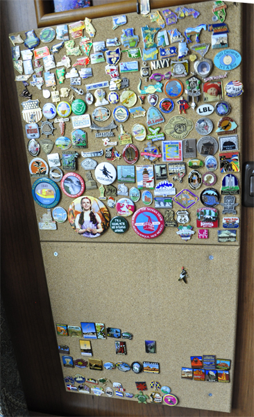 the two RV Gypsies' pin collection