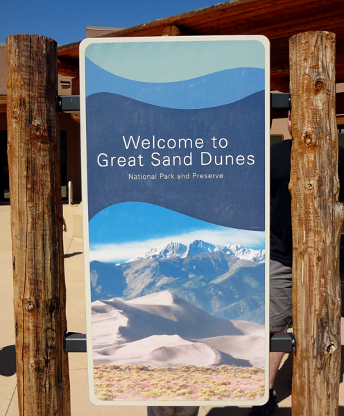 sign: Welcome to Great Sand Dunes National Park