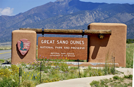sign: Welcome to Great Sand Dunes National Park