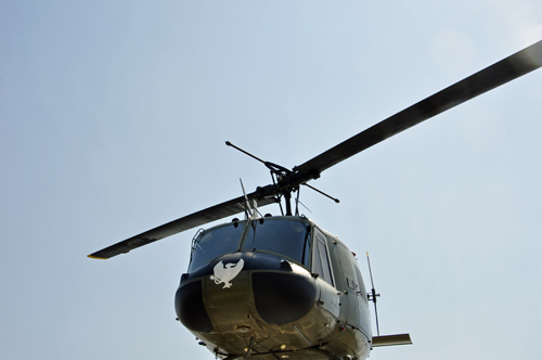 a UH-1H Huey helicopter