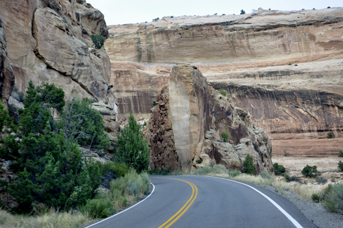 a sharp corner at Colorado National Monument